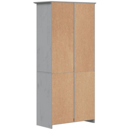vidaXL Bodo 5 Shelf Grey Solid Pine Wood Bookcase - Size: 173 x 82 x 40cm - Wilko - thumbnail 6