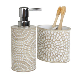 Natural Boho Tooth Brush Holder - Size: 11 x 10 x 7cm - Wilko - thumbnail 3