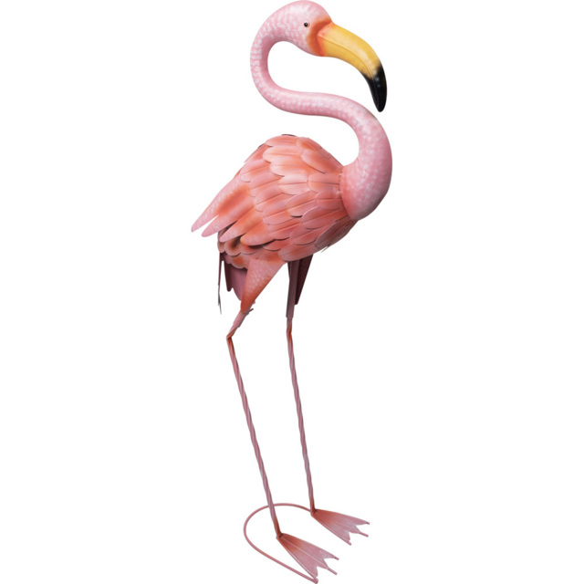 St Helens Light Pink Metal Flamingo Garden Ornament - Wilko - image 1