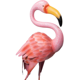St Helens Light Pink Metal Flamingo Garden Ornament - Wilko - thumbnail 4