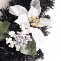 Best Artificial Black and Silver Christmas Garland 180cm - Wilko - thumbnail 4