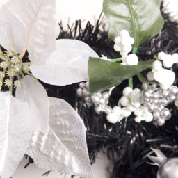 Best Artificial Black and Silver Christmas Garland 180cm - Wilko - thumbnail 3