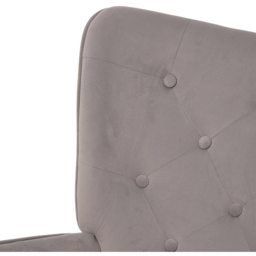 Living and Home Grey Flannel Upholstered Tufted Lounge Chair - Size: Single - Wilko - thumbnail 6