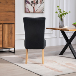 Artemis Home Carrara Set of 2 Black Pienza Fabric Dining Chairs - Wilko - thumbnail 7