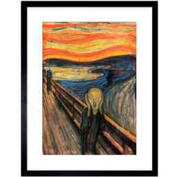 Wee Blue Coo Munch Scream Old Master Reproduction Painting Framed Wall Art Print 23 x 18cm - Size: 25.9 x 20.6 x 1.5cm - Orange - Wilko - thumbnail 1