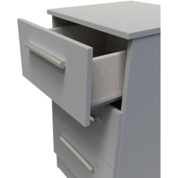 Crowndale Contrast 3 Drawer Dusk Grey Bedside Cabinet Ready Assembled - Wilko - thumbnail 7