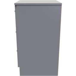 Crowndale Contrast 3 Drawer Dusk Grey Bedside Cabinet Ready Assembled - Wilko - thumbnail 5
