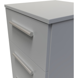 Crowndale Contrast 3 Drawer Dusk Grey Bedside Cabinet Ready Assembled - Wilko - thumbnail 6
