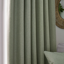 furn. Dawn Eucalyptus Blackout Pencil Pleat Curtains 168 x 229cm - Size: W 168 x D 229cm - Green - Wilko - thumbnail 4
