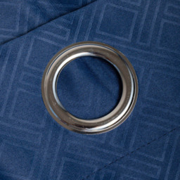 Alan Symonds Amond Blue Blackout Ring Top Eyelet Curtains 228 x 228cm - Size: W 228 x D 228cm - Wilko - thumbnail 4
