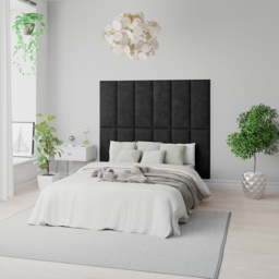 Aspire EasyMount Charcoal Kimiyo Linen Upholstered Wall Mounted Headboard Panels 2 Pack - Grey - Aspire Beds - Wilko - thumbnail 5