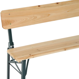 Outsunny 3 Piece Wooden Foldable Table and Bench Set - Size: 4 Seater - Brown - Wilko - thumbnail 5