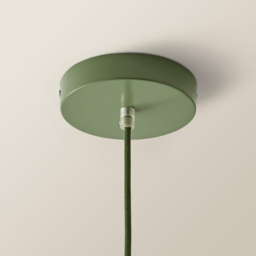 ValueLights Parker Green and Walnut Pendant Light and Bulb - Size: 110 x 35 x 35cm - Wilko - thumbnail 6