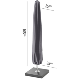 Platinum AeroCover Waterproof Centre Pole Parasol Cover 165 x 35 x 35cm - Grey - Wilko - thumbnail 5