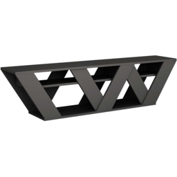 Decortie Ralla 2 Shelf Anthracite Modern TV Unit - Size: 40 x 158 x 30cm - Black - Wilko - thumbnail 3