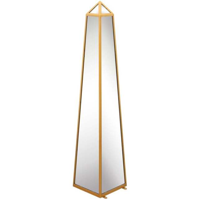 MirrorOutlet The Obelisk Gold Metal Edged Mirrored Ornament 100 x 20cm - Wilko - image 1