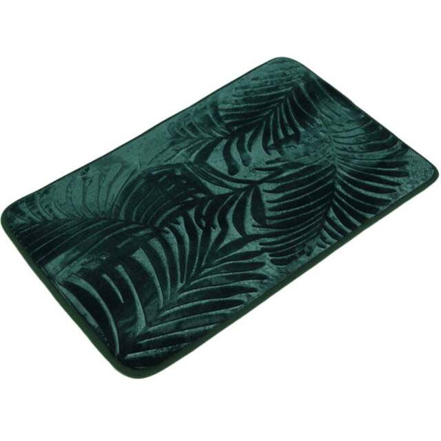 Green Leaf Bath Mat 80 x 50cm - Wilko - image 1