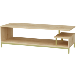 Decorotika Reilly 2 Shelf Gold and Sapphire Oak TV Unit - Size: 38 x 120 x 45cm - Multi - Wilko - thumbnail 3