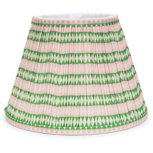 ValueLights Riza Pink Aztec Tapered Pleated Large Lamp Shade - Size: 22 x 41 x 41cm - Wilko - image 1