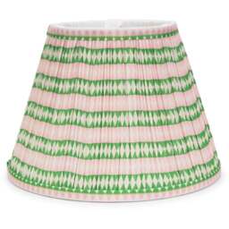 ValueLights Riza Pink Aztec Tapered Pleated Large Lamp Shade - Size: 22 x 41 x 41cm - Wilko