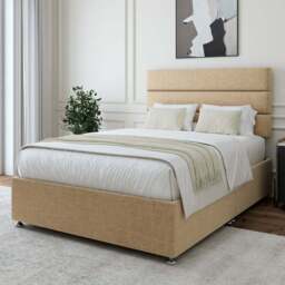 Bedmaster Small Double Cream Linen Divan Base - Wilko - thumbnail 1