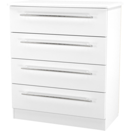 Crowndale Sherwood 4 Drawer Porcelain Matt Chest of Drawers - White - Wilko - thumbnail 5