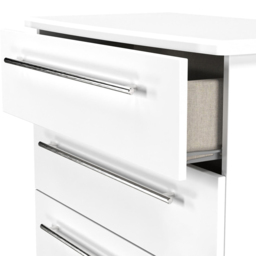 Crowndale Sherwood 4 Drawer Porcelain Matt Chest of Drawers - White - Wilko - thumbnail 7