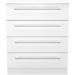 Crowndale Sherwood 4 Drawer Porcelain Matt Chest of Drawers - White - Wilko - thumbnail 3