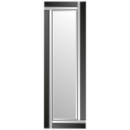 MirrorOutlet Aston Black Wall Mirror 120 x 40cm - Wilko