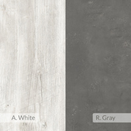 Decortie Fiona 3 Door 2 Shelf Ancient White and Retro Grey Sideboard - Size: 82 x 150 x 35.6cm - Multi - Wilko - thumbnail 6