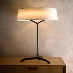 Kliving Luna White Drum Shade Black LED Table Lamp - Size: 50 x 40 x 40cm - Wilko - thumbnail 4