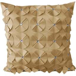 Intimates Vogue Diamante Latte Filled Cushion 56 x 56cm 2 Pack - Cream - Wilko