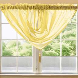 Velosso Riva Ochre Swag Curtain 112 x 99cm - Yellow - Wilko - thumbnail 1