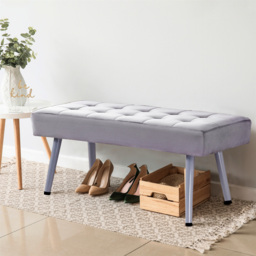 Kosy Koala 6 Seater Dining Set with Bench Oak Effect and Grey Velvet - Multi - Wilko - thumbnail 3
