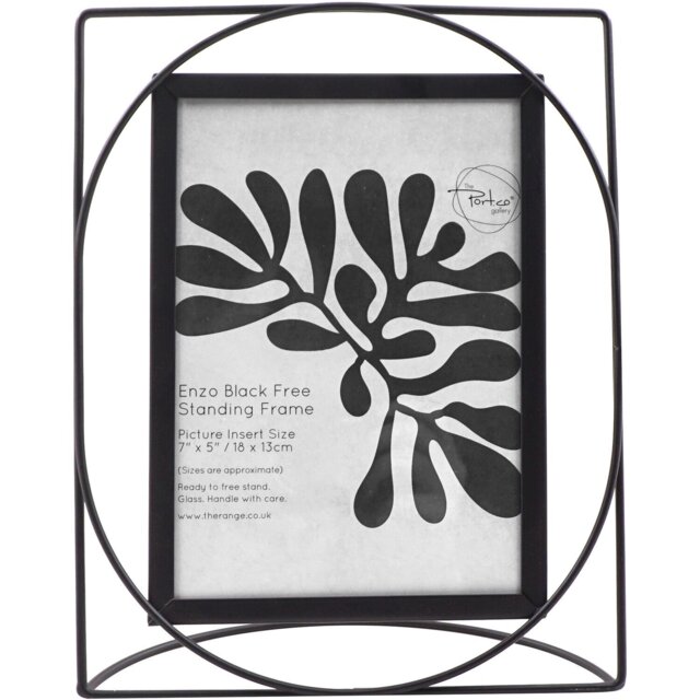 The Port. Co Gallery Enzo Black Free Standing Frame 7 x 5 inch - Wilko - image 1