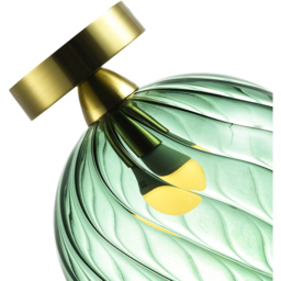 Happy Homewares Brushed Gold Ceiling Light with Emerald Green Glass Shade - Size: 23 x 20 x 20cm - Wilko - thumbnail 5