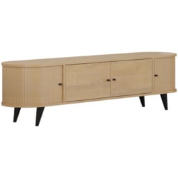 Decortie Gentle 4 Door Oak TV Stand - Size: 52 x 180 x 40cm - Cream - Wilko - thumbnail 3
