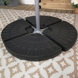 Samuel Alexander 4 Piece Cantilever Parasol Base 70kg - Black - Wilko - thumbnail 3