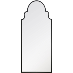 MirrorOutlet The Arcus Black Framed Arched Leaner and Wall Garden Mirror 200 x 85cm - Size: 200 x 85 x 3cm - Wilko - thumbnail 1