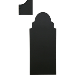 MirrorOutlet The Arcus Black Framed Arched Leaner and Wall Garden Mirror 200 x 85cm - Size: 200 x 85 x 3cm - Wilko - thumbnail 5