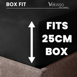 Velosso Microfibre King Size Black Fitted Sheet - Wilko - thumbnail 6