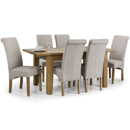 Julian Bowen Rio Set of 2 Rio Scrollback Fabric Chair - Grey - Wilko - thumbnail 5