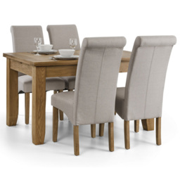 Julian Bowen Rio Set of 2 Rio Scrollback Fabric Chair - Grey - Wilko - thumbnail 4