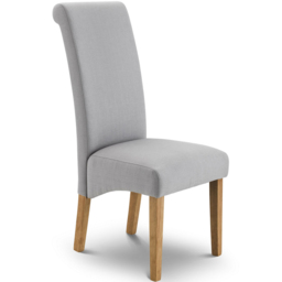 Julian Bowen Rio Set of 2 Rio Scrollback Fabric Chair - Grey - Wilko - thumbnail 3