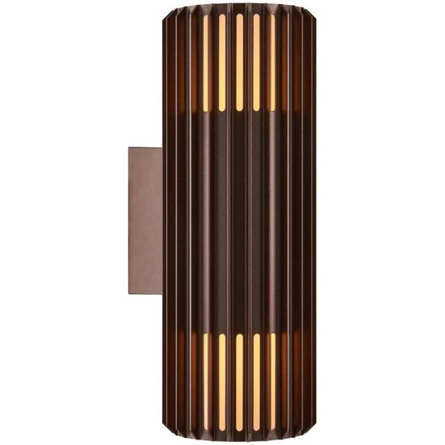 Nordlux Aludra Seaside Brown Metallic Double Wall Light - Size: 33.7 x 12.4 x 33.7cm - Wilko - image 1