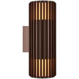 Nordlux Aludra Seaside Brown Metallic Double Wall Light - Size: 33.7 x 12.4 x 33.7cm - Wilko