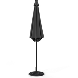 Living and Home Dark Grey 24 LED Crank Lift Garden Parasol with Floral Pattern Base 3m - Wilko - thumbnail 4