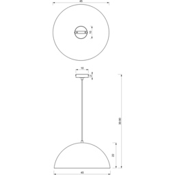 Milagro Beta Black Pendant Lamp 230V - Size: 45 x 45 x 90cm - Wilko - thumbnail 7