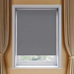 New Edge Blinds Thermal Blackout Roller Blind Slate Grey 70cm - Size: W 70 x D 170cm - Wilko