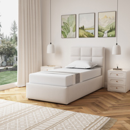 Artemis Home Richwood Single Beige Linen Upholstered Ottoman Bed - Wilko - thumbnail 6